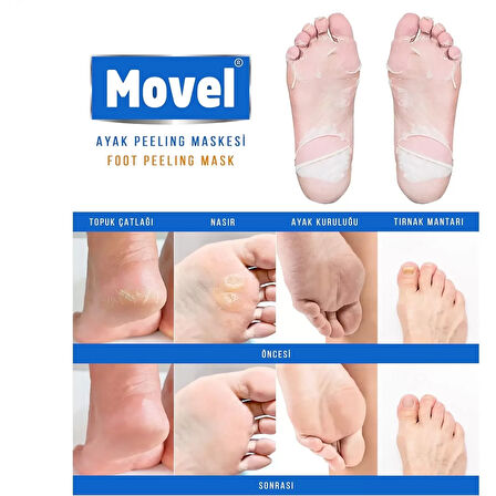 Movel Peeling Çorabı Ayak Bakım Maskesi (4915)