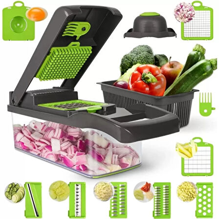 Sebze Doğrayıcı Sebze Dilimleyici 14 Pcs (4915)