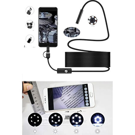 10mt Lens 5.5mm Işıklı Endeskop Boroskop Yılan Kamera (4915)