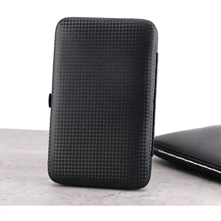 18 Parça Manikür Pedikür Set Kutusu Çelik Deri Çantalı Bakım Seti (4915)