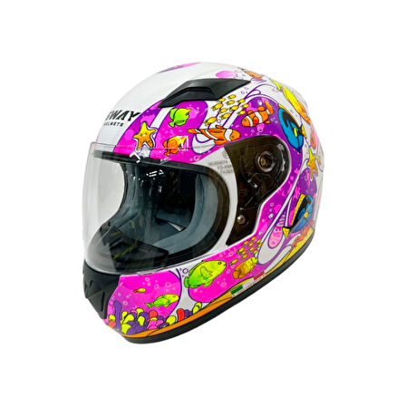 Sway Kapalı Çocuk Kask Sw 815K Ocean Girl