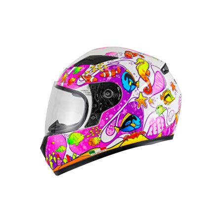 Sway Kapalı Çocuk Kask Sw 815K Ocean Girl