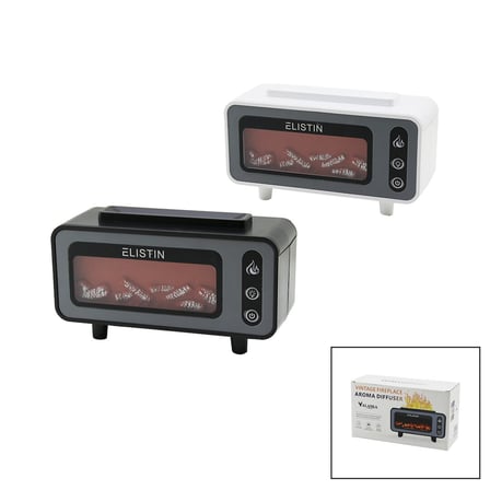 MİNİ ŞÖMİNE 200ML USB ŞARJLI - IŞIKLI HAVA NEMLENDİRİCİ BUHAR MAKİNE - KOKU GİDERİCİ 4.5W (4915)
