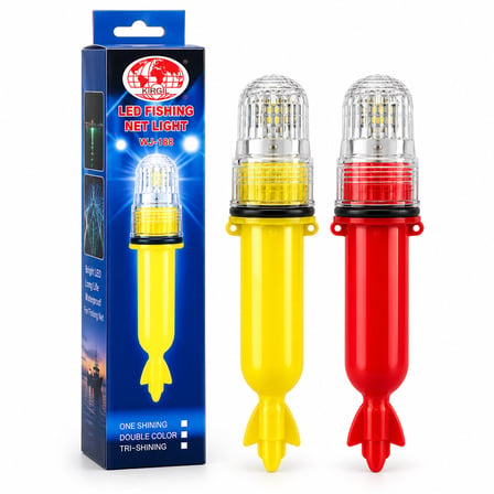 PİLLİ 15LED BALIKÇI - DOMUZ FENERİ SİNYALLİ ROKET MODELİ SU GEÇİRMEZ WLH-188 (4915)