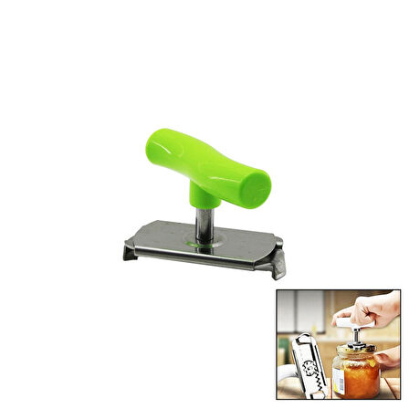 KOLLU METAL KAVANOZ AÇACAK  PLASTİK KOL  ÇEVİR--SIKIŞTIR--AÇ (4915)