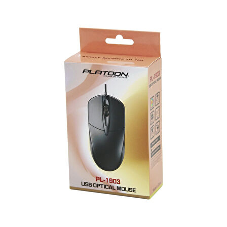 USB KABLOLU  OPTICAL MOUSE  KUTULU AMBALAJ  PL-1903 (4915)