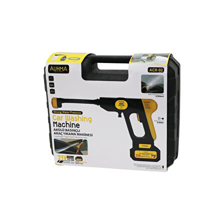 OTO - ARAÇ YIKAMA MAKİNESİ ŞARJLI - YEDEK BATARYALI 180W - 19000 RPM -13000 mAh - 21V -5MT HORTUM- 0.8bar ACR-02 (4915)