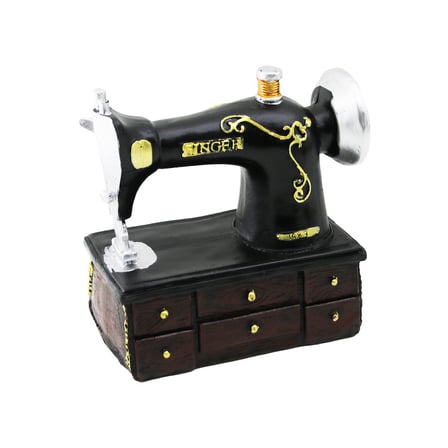 DİKİŞ MAKİNESİ VİNTAGE DEKORATİF BİBLO 20X15X8.5CM REÇİNE (4915)