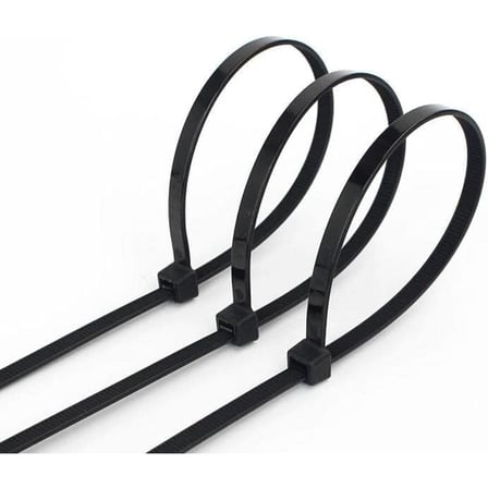 100PCS SİYAH   3.6X250MM  PLASTİK CIRT KELEPÇE (4915)