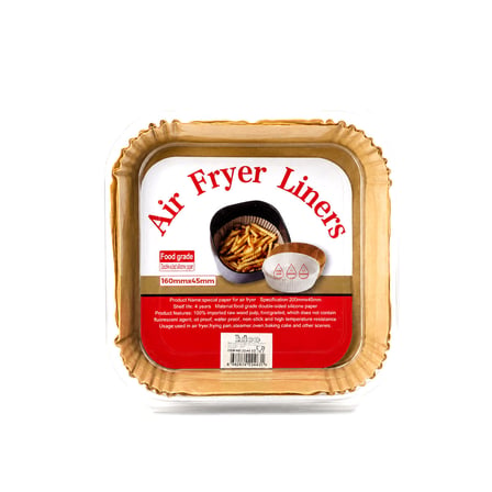 50PCS KARE TABAN: 16CM - KENAR: 4.5CM AİR FRYER PİŞİRME KALIP KAĞIT (4915)