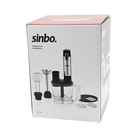 TURBO MULTİ BLENDER SETİ DOĞRAYICI- MİKSER- BLENDER RENDE DİLİM DİSKLERİ 300W 2LT HAZNE SHB-3186 (4915)