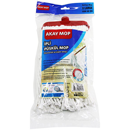 X LARGE ÖRGÜLÜ İPLİ  PÜSKÜL PAMUK MOP (4915)
