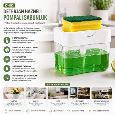 SÜNGER HEDİYELİ DETERJAN HAZNELİ POMPALI SÜNGERMATİK (4915)