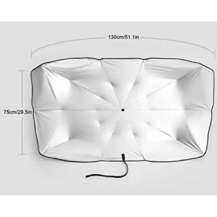 Katlanabilir Araba Ön Cam Güneşliği Şemsiye (4915)