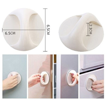 Çok Amaçlı Yapışkanlı Tutacak Kulp 1 Adet (4915)