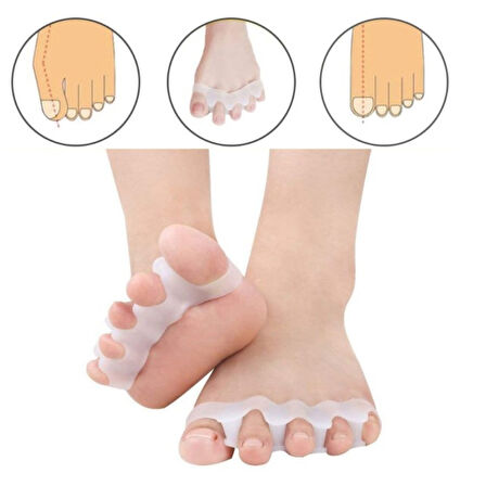 5 Parmak Ayıran Geçmeli Makara Beyaz Renk (4915)