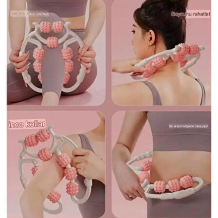 Selülit Masaj Aleti 9 Tekerlekli Lenf Drenaj Rulosu (4915)