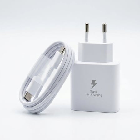 45W Süper Hızlı Şarj Adaptörü USB-C PD 3.0 PPS Fast Charger + 5A Type-C to Type-C Kablo (4915)