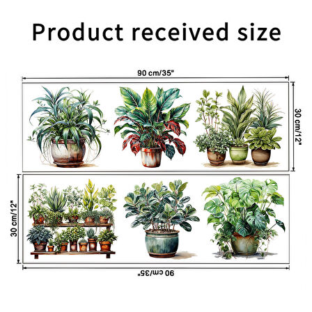 6 Li Sticker Saksılı Çiçek Modelleri (4915)