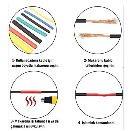 560 Parça Set Isıyla Daralan Makaron Kablo Koruyucu Kılıf (4915)