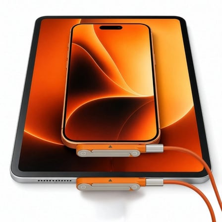 240W Type-C Şarj Standı, Katlanabilir Cep Telefonu Standı, Type-C Uyumlu Şarj Kablosu Konnektörü ve 