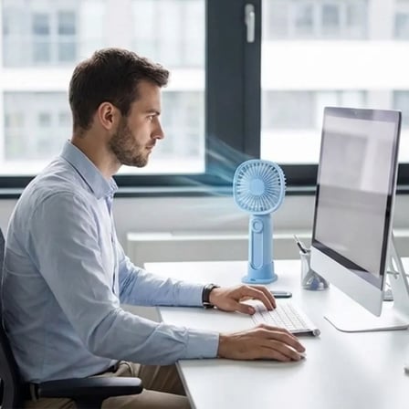 3 Kademeli Telefon Tutuculu Standlı Mini Fan – Tuşu Ayı Figürlü Masaüstü ve EldeKullanılabilen Taşın