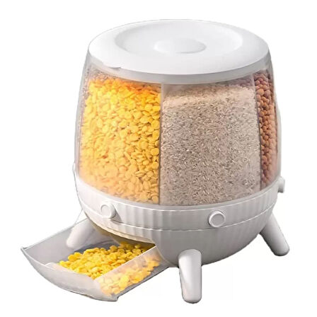 6 Bölmeli 360 Derece Dönebilen 6 Lt Bakliyat Organizeri (4915)