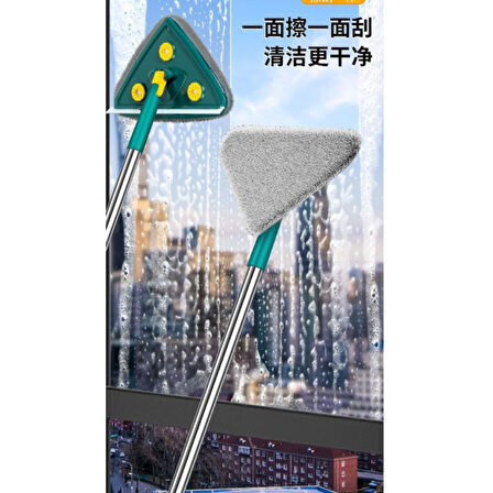 2 Bezli Üçgen Çek Çekli Mop Islak Mendil Uyumlu 150 Cm (4915)