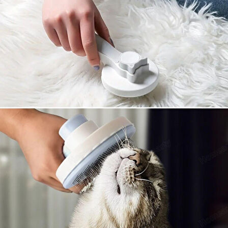 Basmalı Kedi Köpek Tüy Toparlayıcı Masaj Etkili Pet Fırçası (4915)