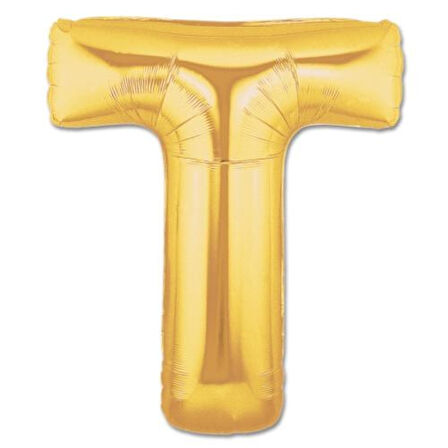 T Harf Folyo Balon Altın Renk  40 inç (4915)