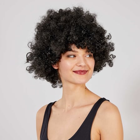 Siyah Renk Kıvırcık Afro Bonus Peruk (4915)