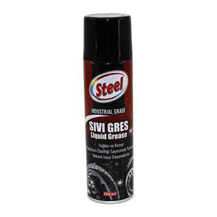 Steel St-1304 Sıvı Gres Sprey 200ml Yağlar - Korur - Isıya Dayanıklı (4915)