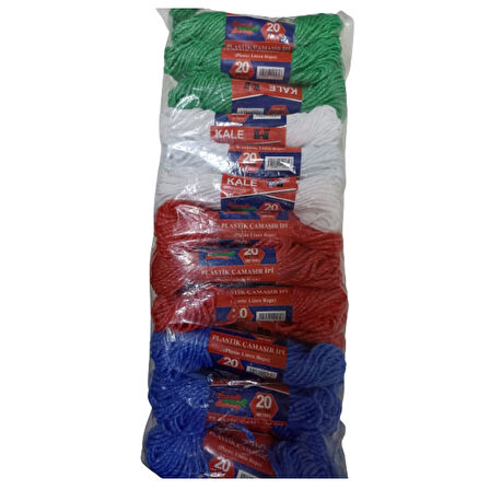 Kale Plastik Çamaşır İpi 20 Metre 24 Adet (4915)