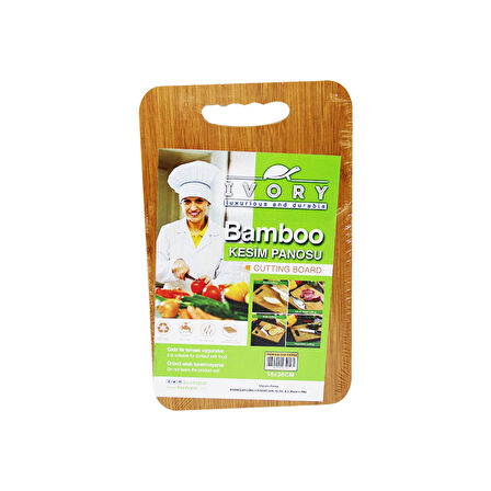 16x26cm Bamboo Ahşap Bambu Kesim Panosu (4915)
