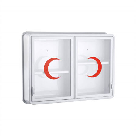 Cam 2 Kapaklı Ecza Dolabı 35x49x10 Cm (4915)