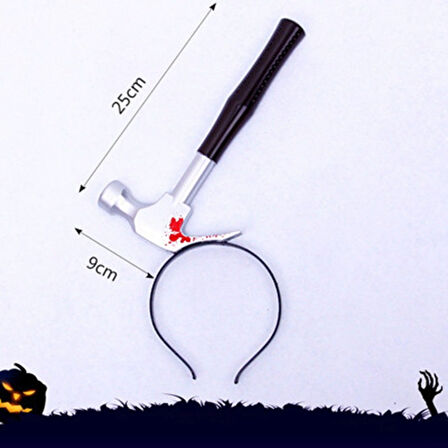 Kafaya Saplanmış Kahverengi Saplı Çekiç Şaka Tacı (4915)