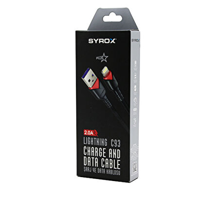 İPHONE USB ÖRGÜLÜ LIGHTNING 2.0A ŞARJ - DATA KABLOSU C93 (4915)