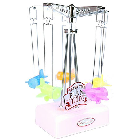 Hareketli Uçaklı Kurmalı Hediyelik Küçük Müzik Kutusu Aleti (4915)