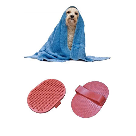 Ergonomik Masajlı Evcil Hayvan Kedi Köpek Yıkama Fırçası Aparatı (4915)