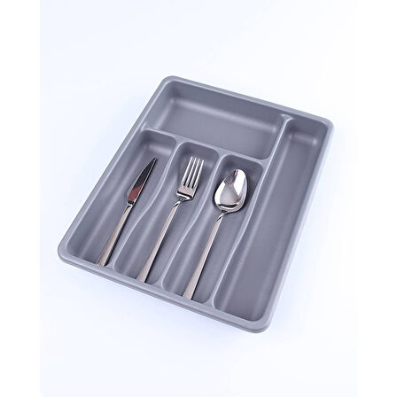 GRİ - 5 BÖLMELİ ÇEKMECE İÇİ KAŞIKLIK 36x29x5cm (4915)