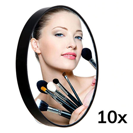 10x Büyüteçli Vantuzlu Pratik Kullanışlı Makyaj Lens Traş Aynası (4915)