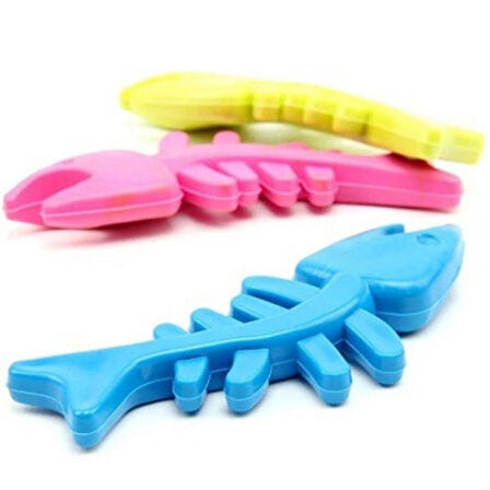 Balık Kemiği İskelet Şekilli Renkli Plastik Kedi Oyuncağı (4915)