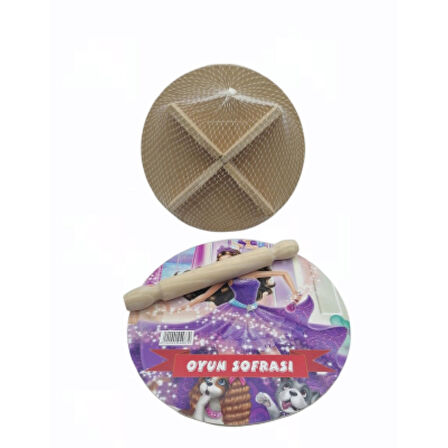 24cm Resimli Ahşap Oyun Sofrası Ekmek Tahta (4915)