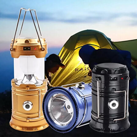 Kamp Feneri Güneş Enerjili Şarjlı Led Lamba (4915)