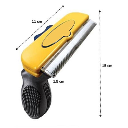 Kedi ve Köpekler İçin Kısa Tüylü Köpek Tarağı Tüy Toplayıcı Tarak Large (4915)