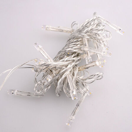 100 Ledli 8 Fonksiyonlu 10 Metre Led Aydınlatma Dekor Lambası (beyaz) (4915)