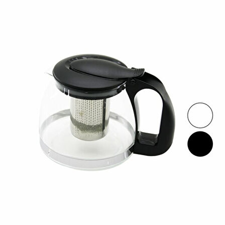 CAM DEMLİK 900ML - SİYAH VEYA BEYAZ GÖNDERİLİR (4915)
