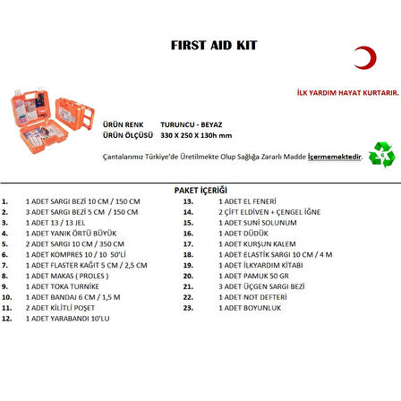 Büyük Boy İlk Yardım Seti First Aid Kit (4915)