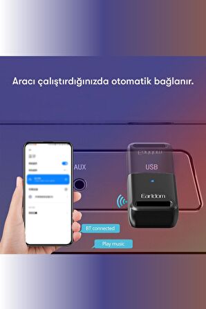 Fuchsia M91 Bluetooth 5.0 Usb Aux Dönüştürücü