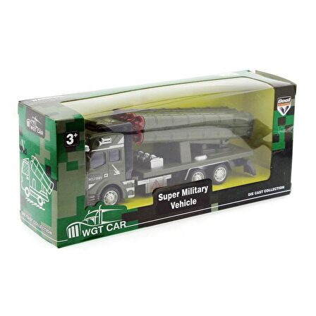 Die Cast Metal Askeri  Roketatar Kamyon Aracı